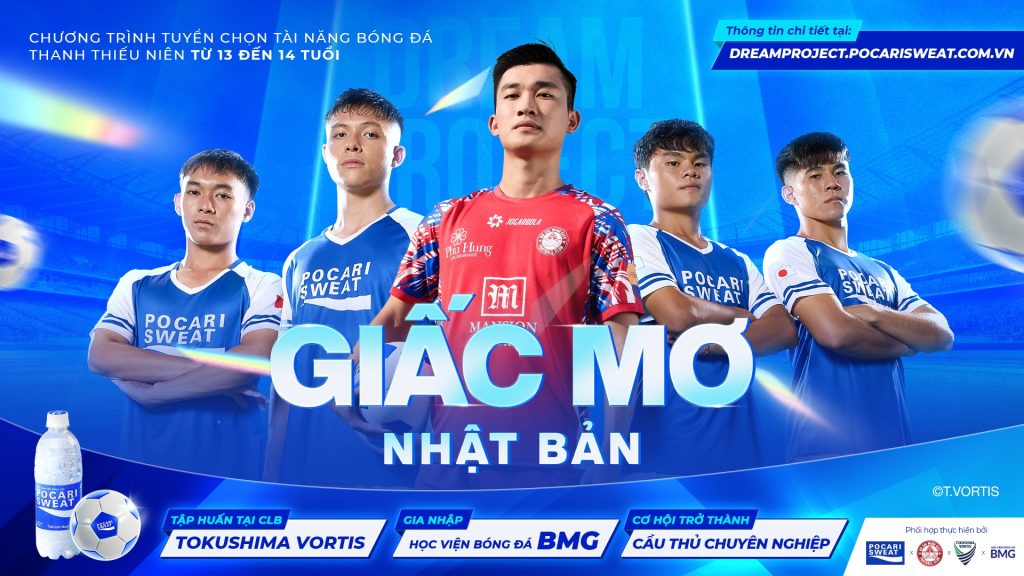 VIETGOAL X DREAM PROJECT 2025: CƠ HỘI TẬP HUẤN BÓNG ĐÁ TẠI NHẬT BẢN